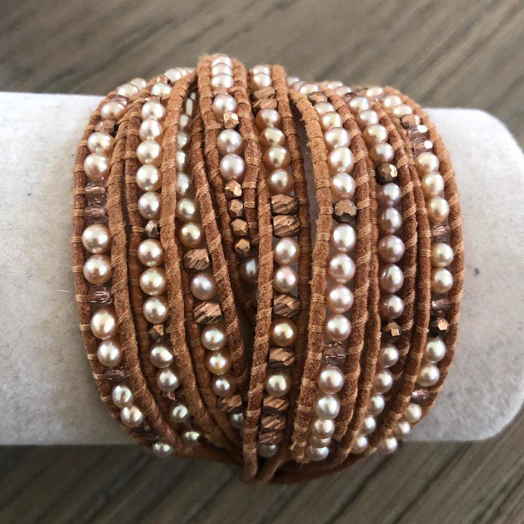 New Auth Chan Luu Pink Pearl Mix Multi Strand Sing 99$
